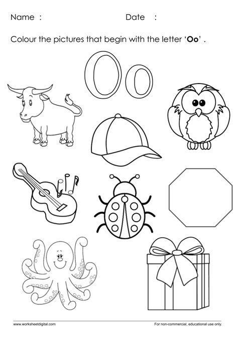 Letter O Activity Sheets