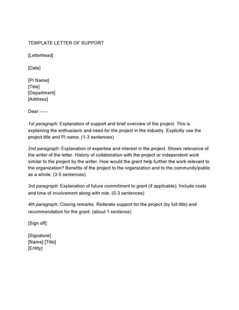 40+ Proven Letter of Support Templates [Financial, for Grant...]