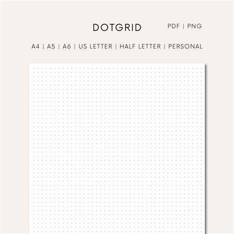 Letter Size Dot Grid Printable