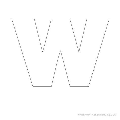 Letter Stencils Big W