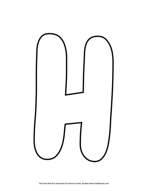 Letter Stencils Printable H