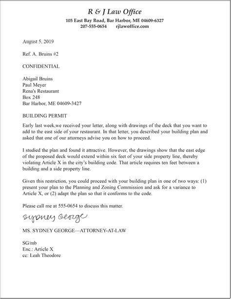 letter template with enclosures and cc