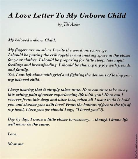 letter to my unborn child lyrics