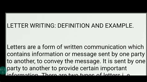 Letter Writing Definition And Examples