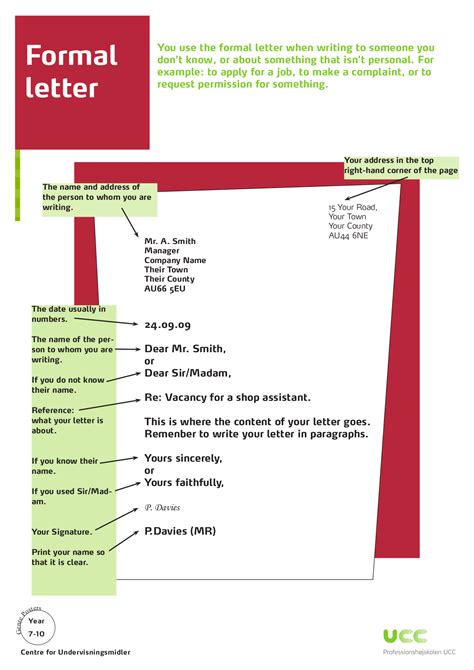 Letter Writing Format And Examples