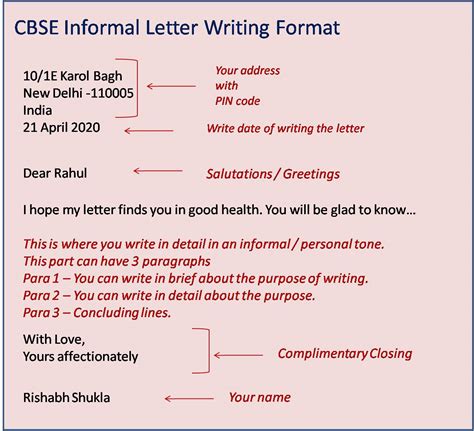 letter writing in english