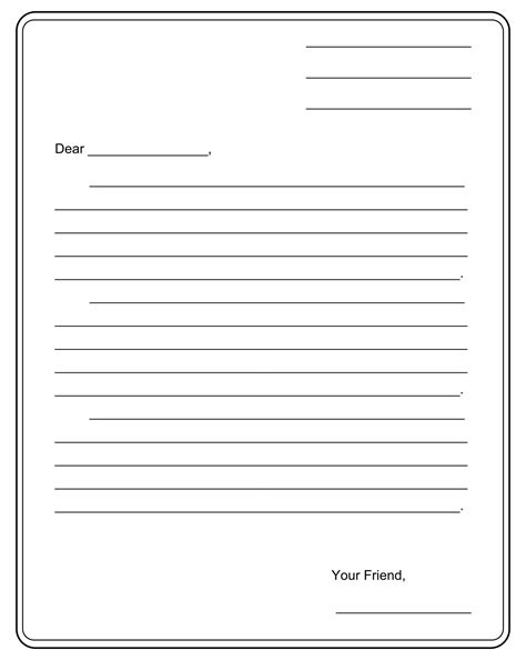 letter writing template free