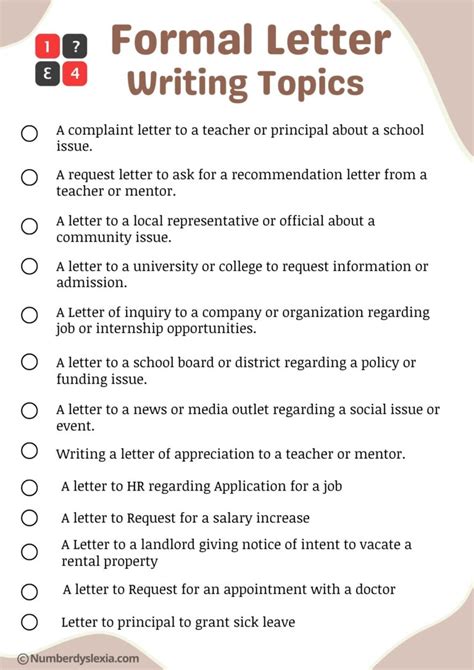 letter writing topics for class 10 with answers