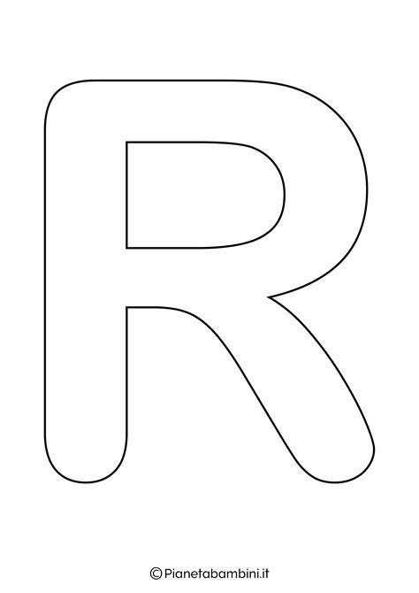 Alfabeto con disegni Lettera R Lavoretti Creativi