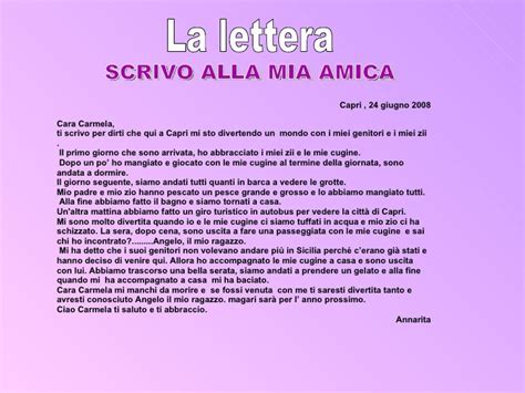 lettera ad una amica