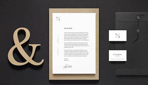 Premium PSD | Letterhead mockup with business cards