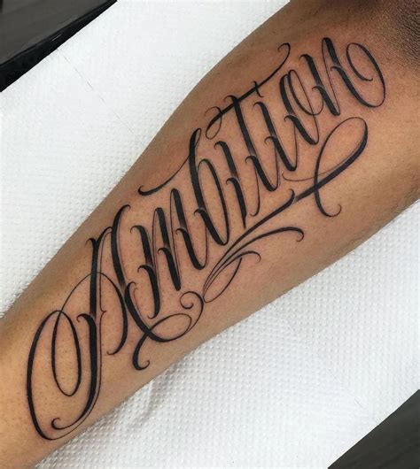 lettering and script tattoos