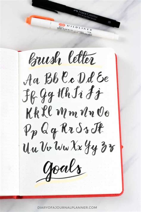 Enhance your bullet journal with creative lettering