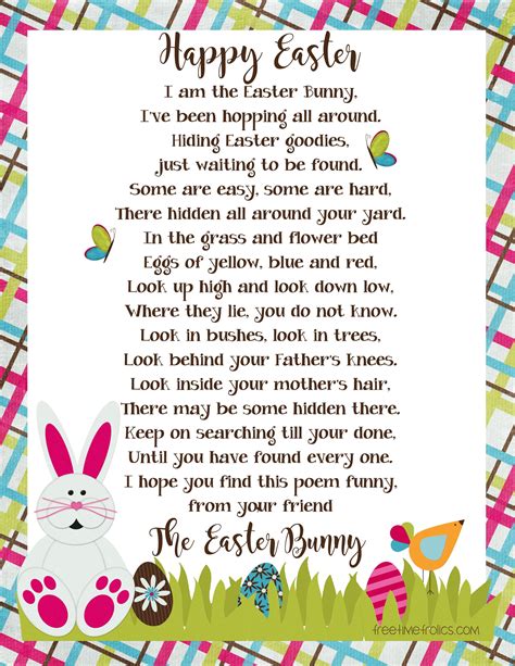 letters from the easter bunny free