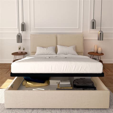 letto contenitore in tessuto sfoderabile