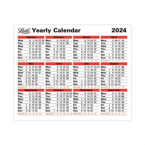 Letts Calendars 2024