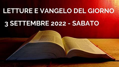 letture del 3 settembre 2023