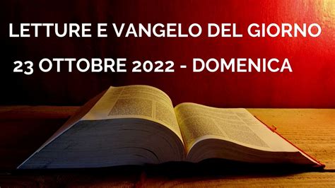letture domenica 23 ottobre 2022