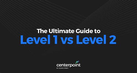 Level 1 Vs Level 2 Data