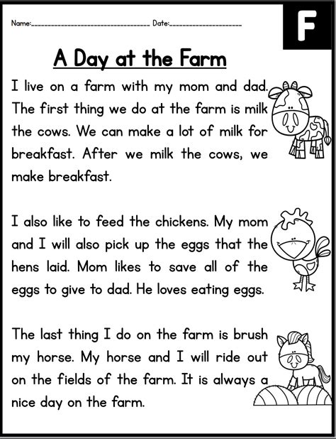 Level F Reading Printable Books