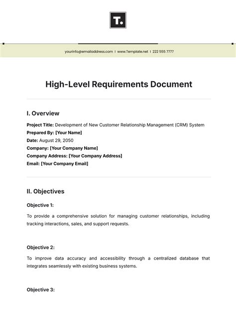 Level One Requirements
