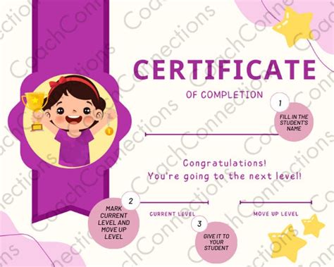 Level Up Certificate Printable