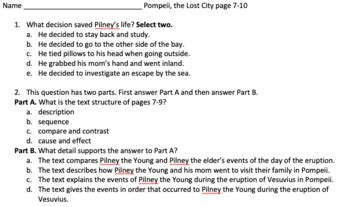 Leveled Reader Pompeii Printable