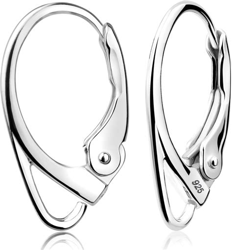 lever back silver earrings