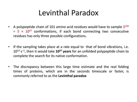 Levinthal Paradox Slideshare