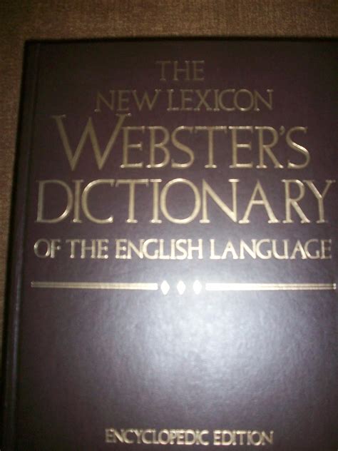 lexicon webster dictionary