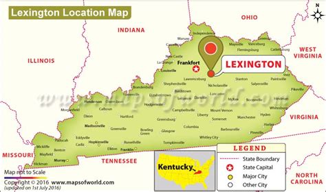 lexington kentucky on the map