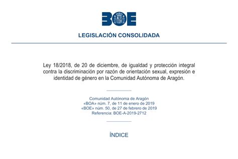 ley 18/2018 de 13 de julio