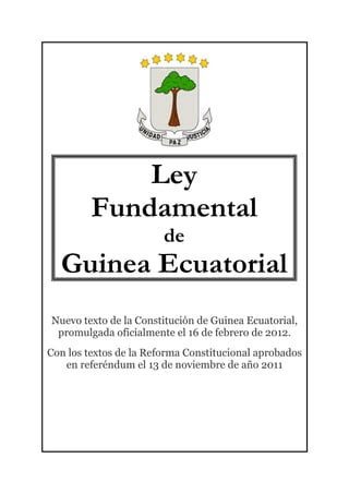 ley constitucional de guinea ecuatorial