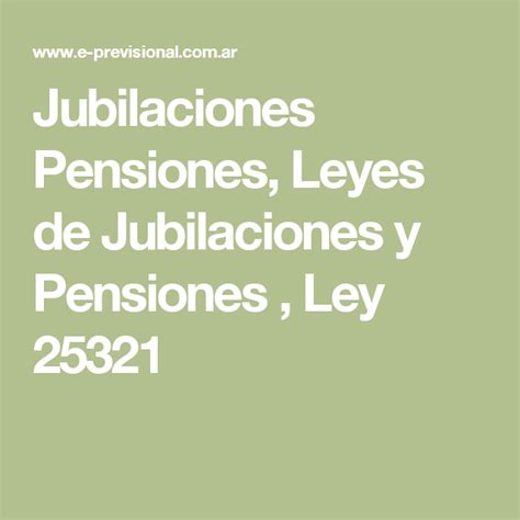 ley de jubilaciones y pensiones