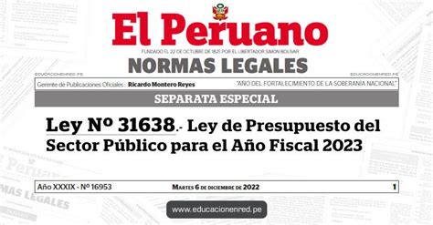 ley del presupuesto 2023 peruano