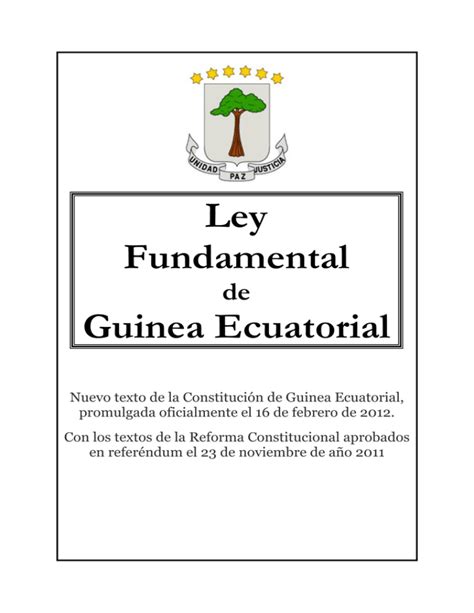 ley fundamental de guinea ecuatorial 2020