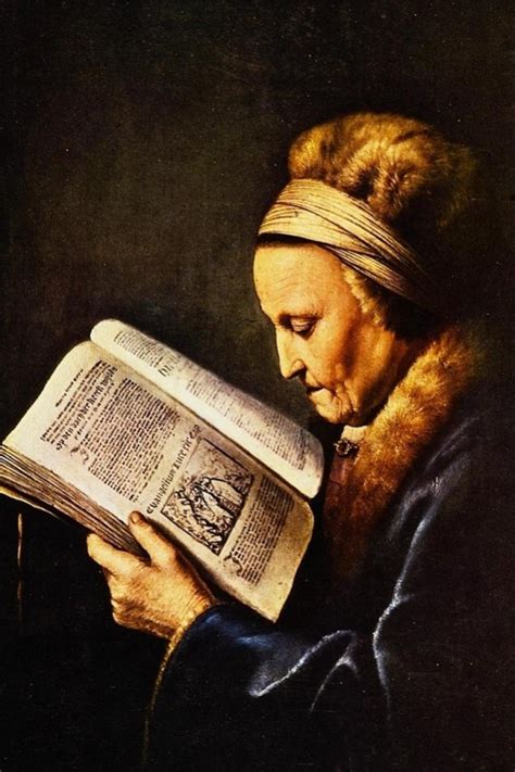 lezende oude vrouw afbeelding