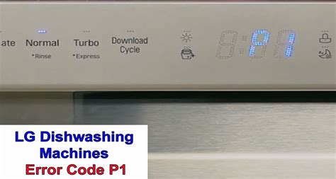Lg Dishwasher Error Codes P1
