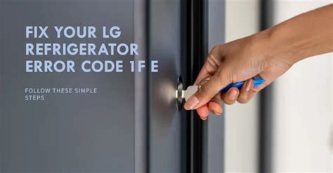 Lg Error Code On Fridge
