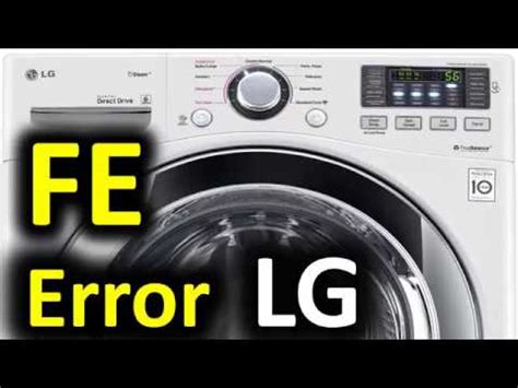 Lg Front Load Washer Fe Error Code