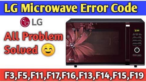 Lg Microwave Error Code
