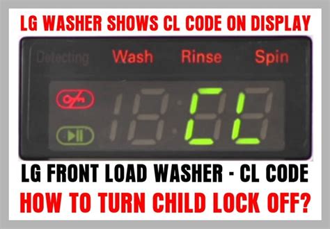 Lg Top Load Washing Machine Error Code Cl