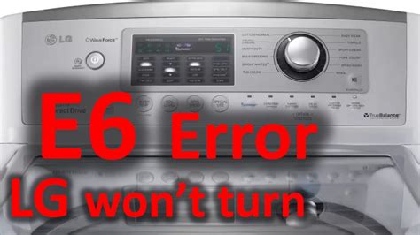 Lg Washer Error E6