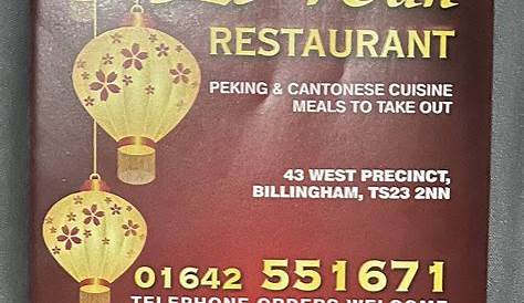 Menu at Li Wah restaurant, Billingham