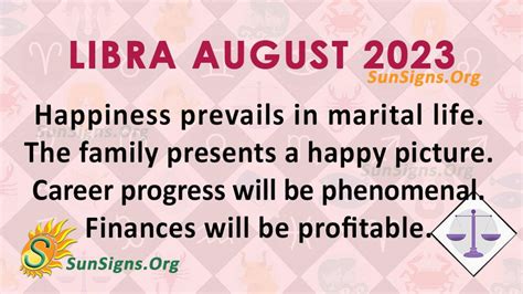 Libra August Horoscope 2023