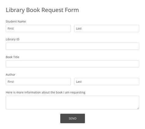 library book request form template