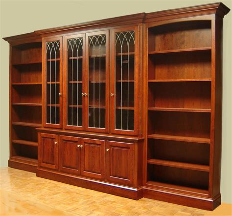 library bookcase with doors