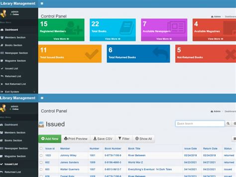 library management system source code in php free download