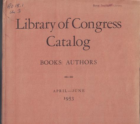 library of congress catalog