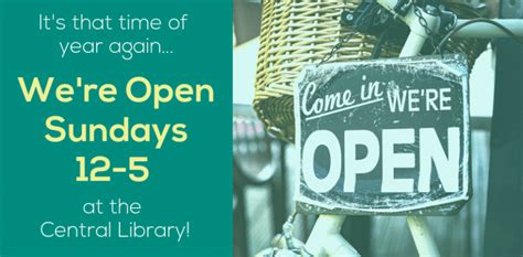 library open on sunday near me hours